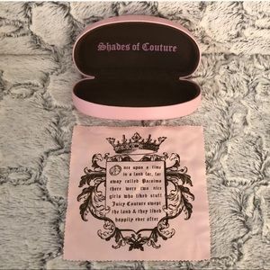 Juicy Couture Light Pink Glasses Clamshell case